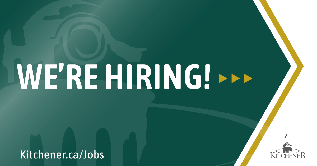 We're hiring! 🌟 Join the City of Kitchener’s team and help shape our future.

✨ Senior Equity Advisor
✨ Senior Planner
✨ Strategic Communications Officer
✨ Coordinator, Community Emergency Management

Ready to make an impact? Explore and apply here: bit.ly/3O5GYHj