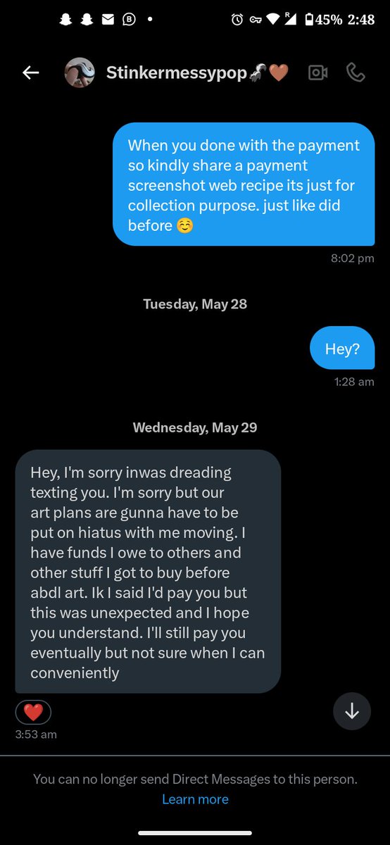 terrorpup4's tweet photo. Hey everyone 
This guy is blocked me i send him work and this guy didn't send me my rest money i have all proofs if anyone knows him please block them this guy is such a  rude person my $105 owe on this guy kindly 
@evenyawnpop  this guy please report them https://t.co/Ql9HFit3pR