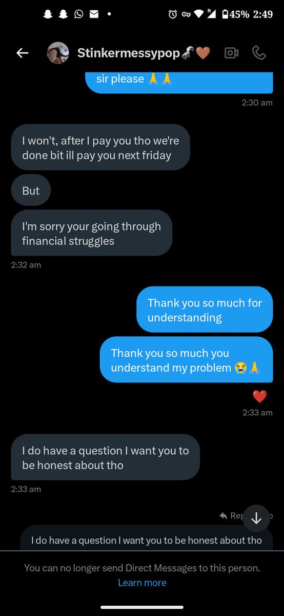 Hey everyone 
This guy is blocked me i send him work and this guy didn't send me my rest money i have all proofs if anyone knows him please block them this guy is such a  rude person my $105 owe on this guy kindly 
@evenyawnpop  this guy please report them