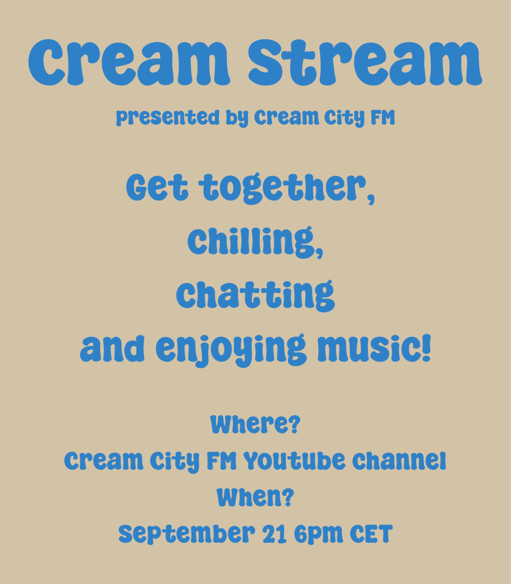 Come and join us!

youtube.com/@creamcityfm