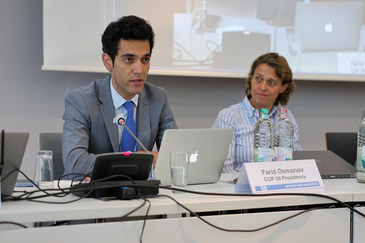 COP29_AZ's tweet photo. In its opening remarks delivered at the joint session of the Technology Executive Committee (TEC) and Advisory Board of the Climate Technology Centre and Network (CTCN), COP29 Presidency stressed the importance of technology as an essential means of implementation and critical enabler of turning ambition into action. Continued active engagement with TEC and CTCN signifies the importance that the Presidency attaches to the Technology Mechanism and the enhancement of technology implementation.

#COP29 #COP29Azerbaijan