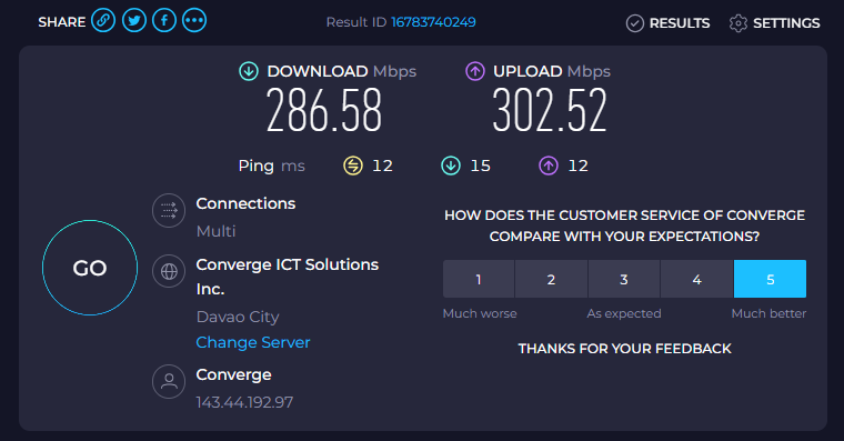 indaymoana's tweet photo. Power Internet Connection! 

#UnleashTheBoostSpeedTestChallenge #FlexYourSpeed #ConvergeSpeedtestChallenge https://t.co/W0WNNNVmwD