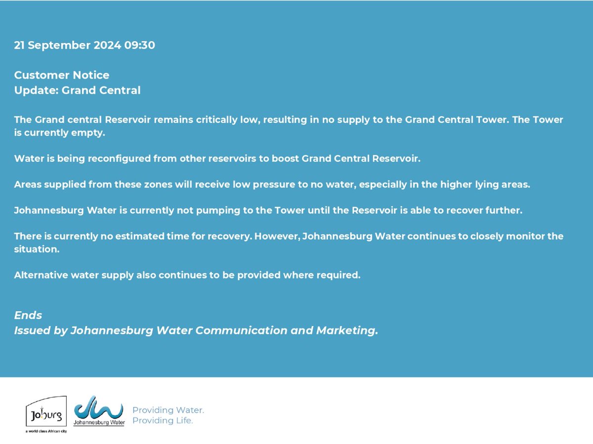 Johannesburg Water tweet media