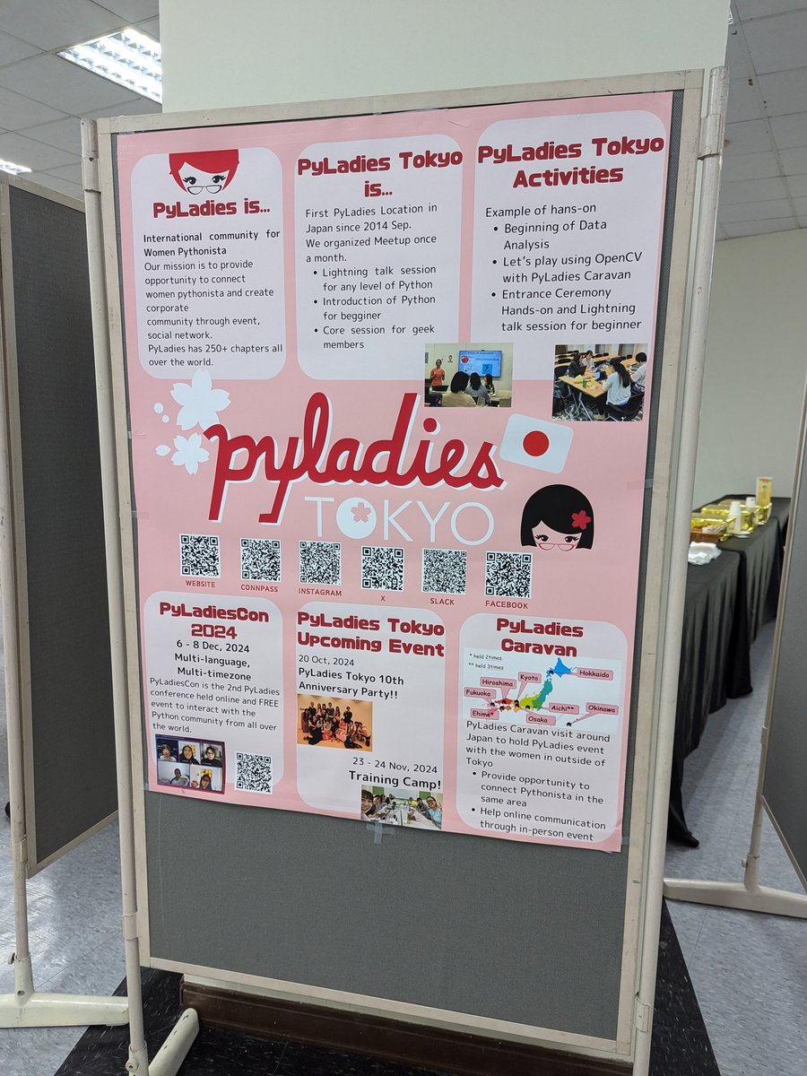 PyLadiesTokyo's tweet image. We are participating in PyCon TW2024!

We are also exhibiting posters from PyLadies Tokyo for the poster session that will be held from 2:30pm tomorrow.

Please come!
#pycontw2024 
#pyladiestokyo