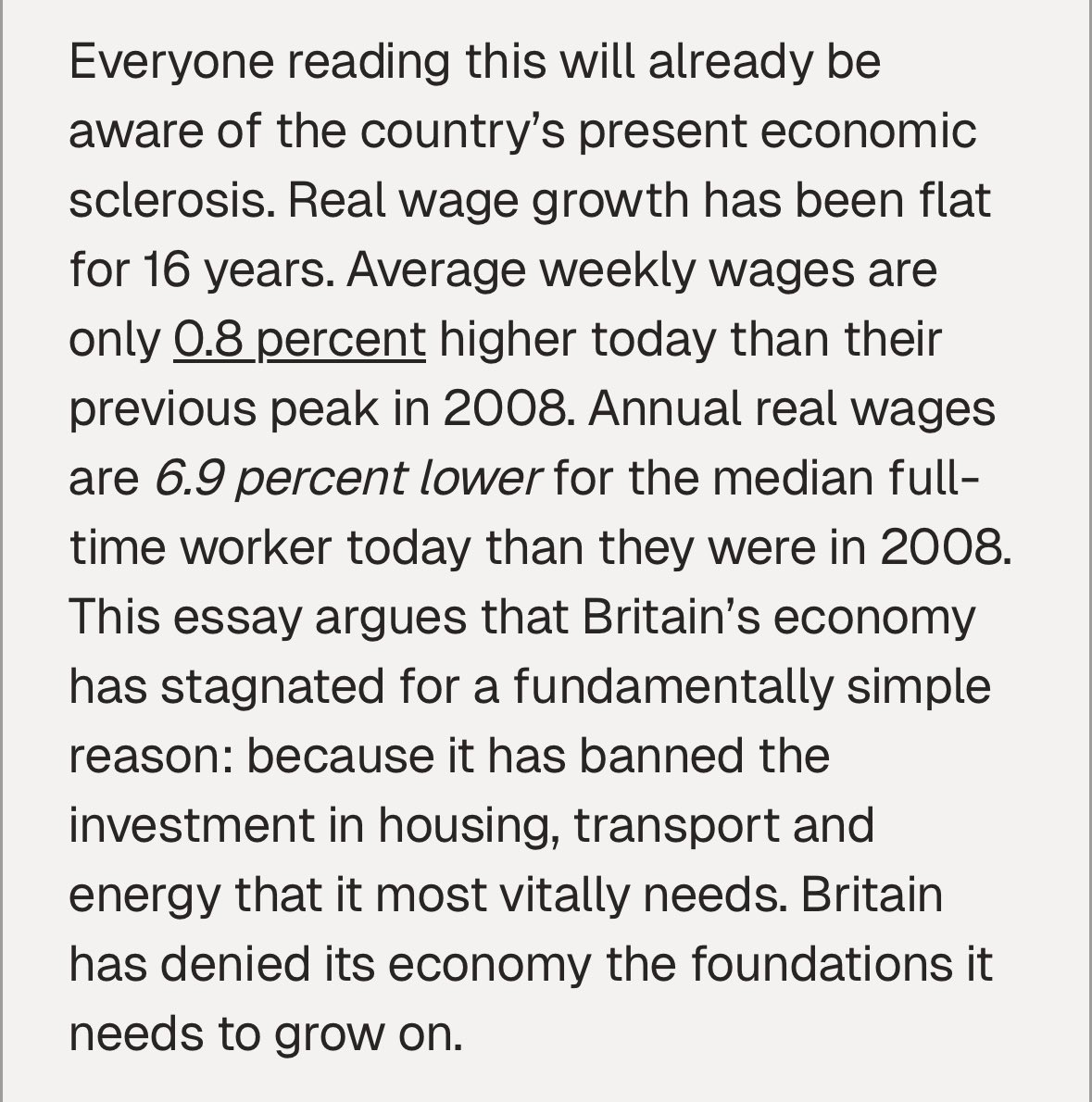 matthewclifford's tweet image. I’ve been saying for a while that stagnation is a policy choice: the UK can choose to be rich! @s8mb @bswud + @SCP_Hughes lay out the case in brilliant, horrifying detail. 

Read it, send it to your MP and ask them what they’re going to do about it