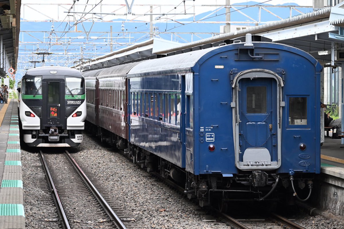 旧型客車を使用した団体臨時列車【夕暮れの中央本線・辰野支線旧客客車