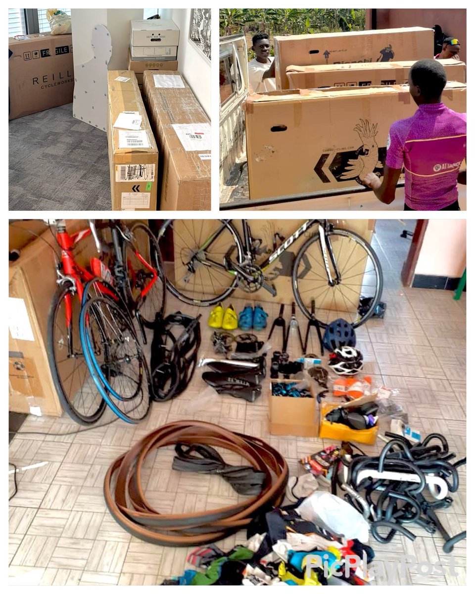 Our team runs projects regularly to get vital cycling equipment to folks that need them the most.

Kudos to @Reillycycles for donating so much from their stores &amp; customer upgrade spares. 

The long sail from the UK to Masaka Cycling Club in Uganda is complete! 🇺🇬

#AfricaRising