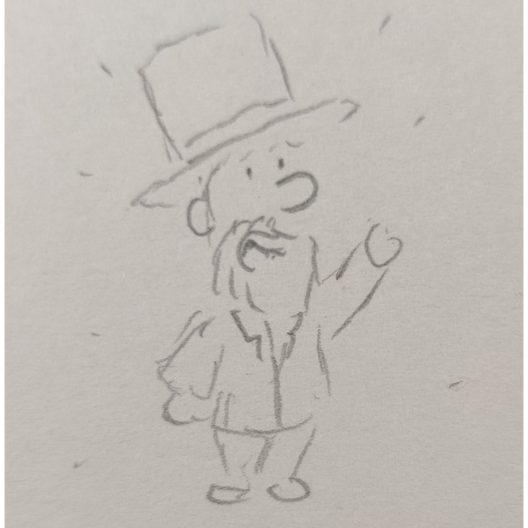 I found to make presentations I need to doodle a lot. So here is me in a top hat.