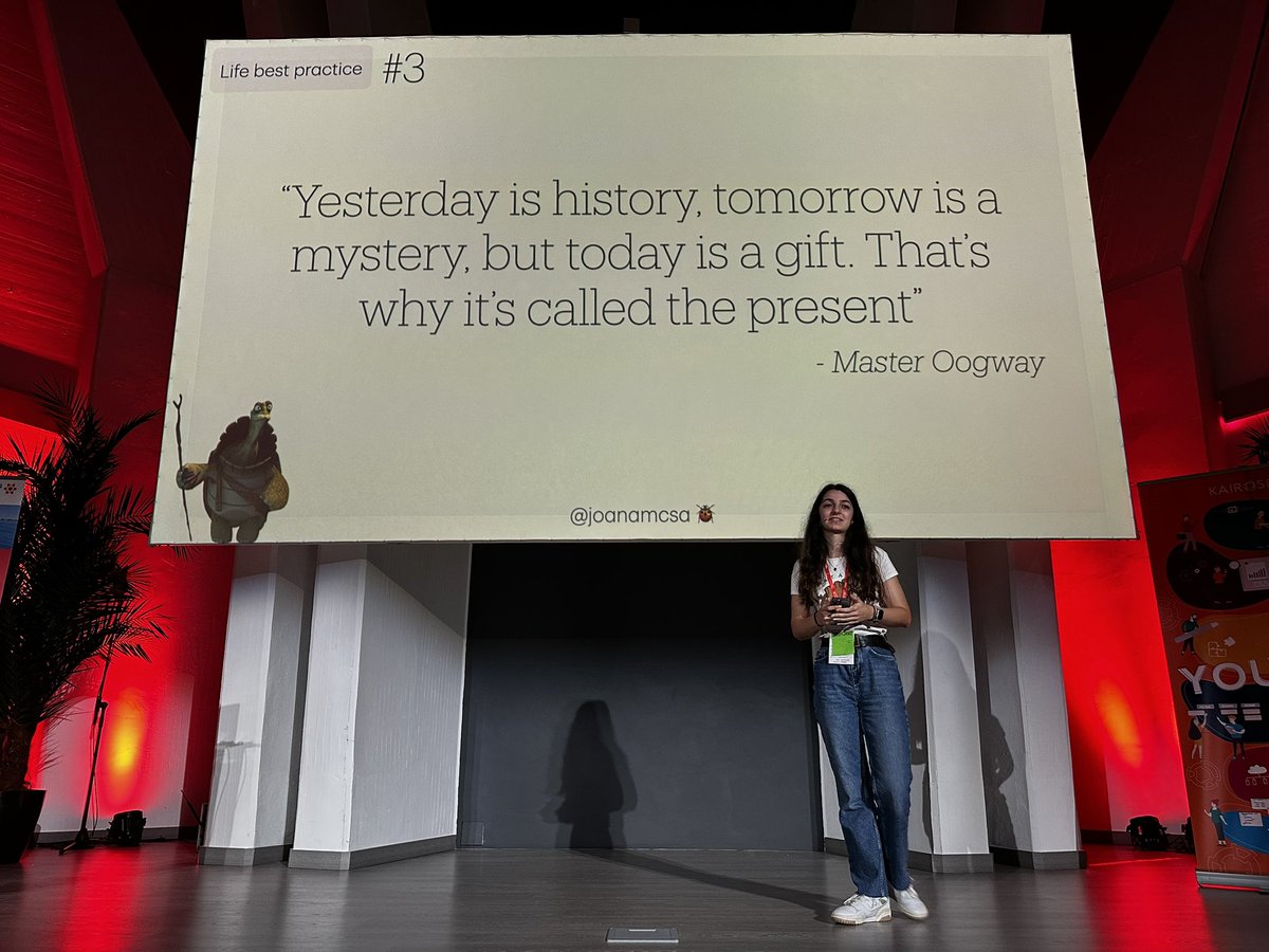 Erik Rasmussen π¨βπ»πΊπΈπͺπΈ (@erikras) on Twitter photo Coding and Life wisdom from <a href="/joanamcsa/">Joana Santos</a>. She crushed it once again.
Genius move to have us all dance YMCA to memorize her Twitter handle. π€ Coding and Life wisdom from <a href="/joanamcsa/">Joana Santos</a>. She crushed it once again.
Genius move to have us all dance YMCA to memorize her Twitter handle. π€