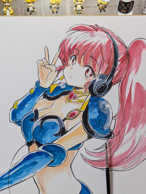 色塗れた……!あとは背景を描いたら完成かな。 