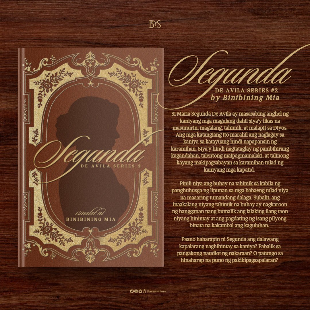 bmsunshines's tweet photo. NEW STORY ALERT 🚨

Segunda (De Avila Series #2) by Binibining Mia is now published at Wattpad! 

Halina't tuklasin ang kwento na ang ating bagong MiSeñorita na si Segunda. Read it now!😍🧡

Story link: https://t.co/pZioj8ashL

#DAS2Segunda
#Segunda 
#DeAvilaSeries
#BinibiningMia https://t.co/d9AQwD3kMr