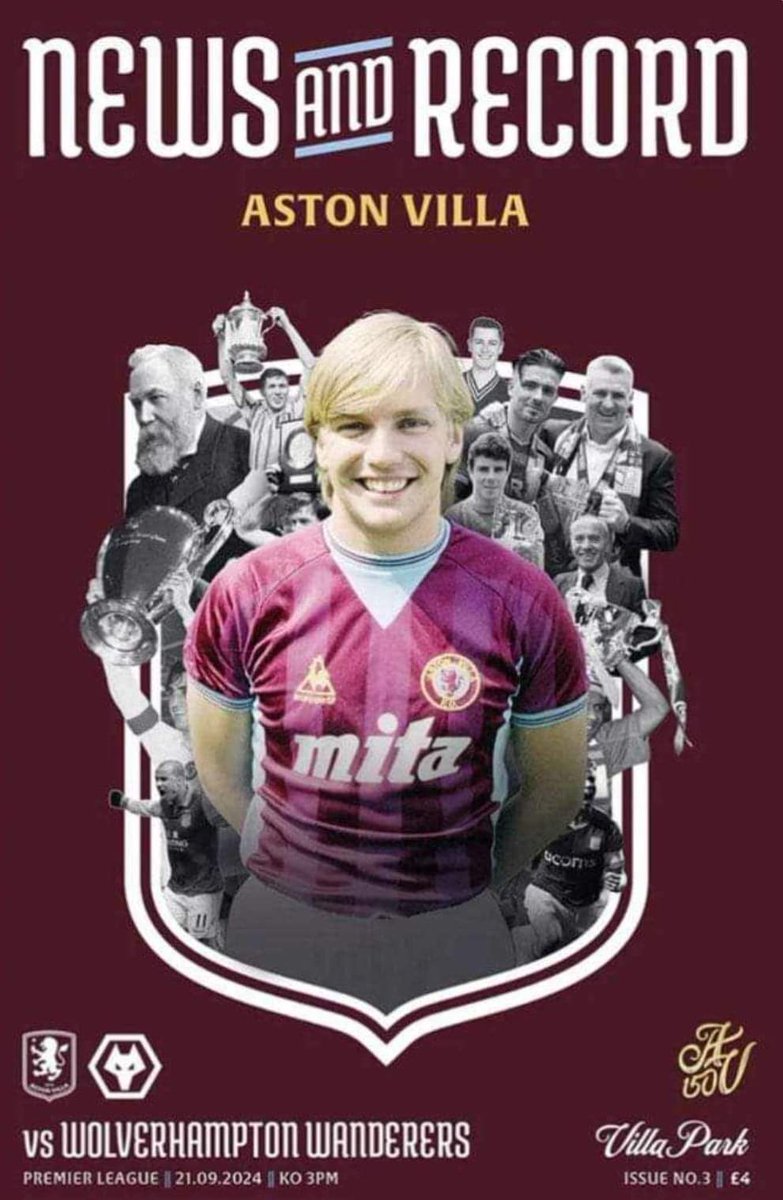 rebeccamcgrath's tweet photo. Today's match programme.😢  The Holte End and all at Villa Park  will be remembering Gary Shaw today. The Villa faithful will be singing  your song  Gary. 🎶" Gary Shaw, Gary Shaw, Gary Gary Shaw, when he gets the ball he's bound to score, Gary Gary Shaw! " 🎶💜 #avfc #wwfc https://t.co/Hl87f3V46A