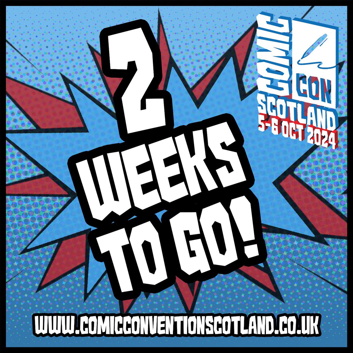 It’s just two weeks to go till we’re back in Scotland! 🏴󠁧󠁢󠁳󠁣󠁴󠁿 

Tickets: comicconventionscotland.co.uk