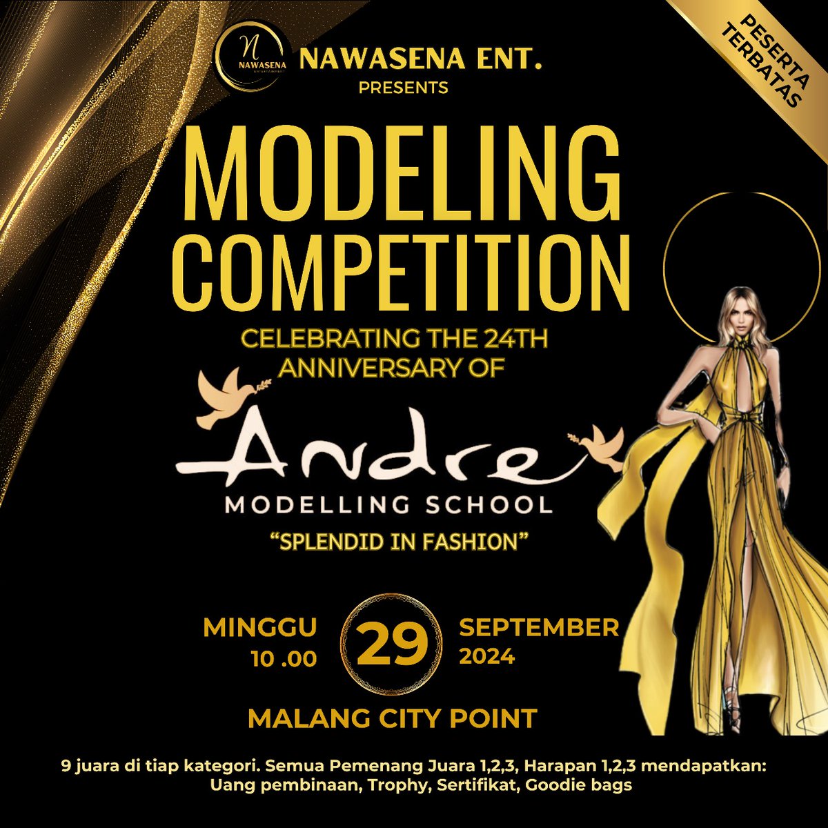 iRaceria's tweet photo. Kak @infomalang  dan semua follower, bantu share info lomba yaaa. Lomba Modeling dan Foto. 9 juara di tiap kategori, juara 123 dan harapan 123 dapat cash money. Terimakasih kakak. https://t.co/zxivA9fTvB