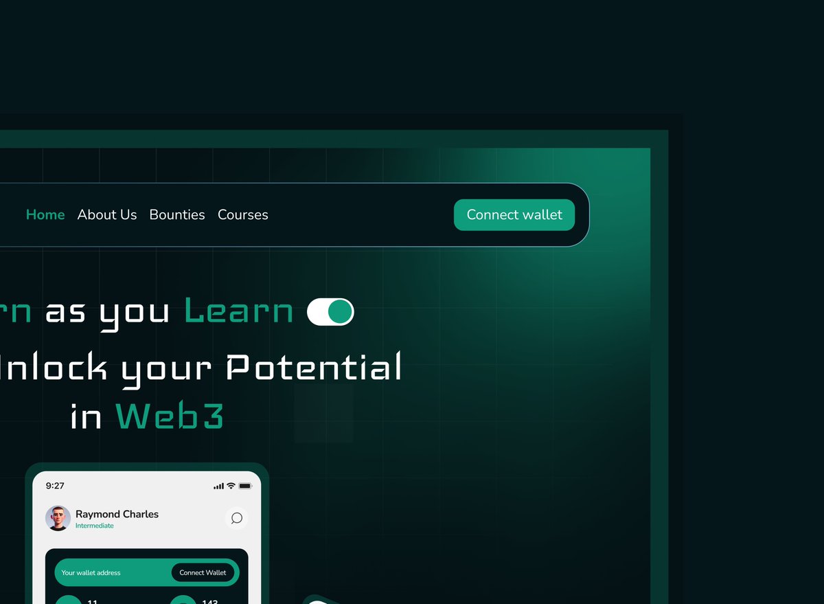ray_ihuman's tweet image. Hey guys, check out this Web3 site hero section design

#uidesign #web3ui #herosection #userinterface