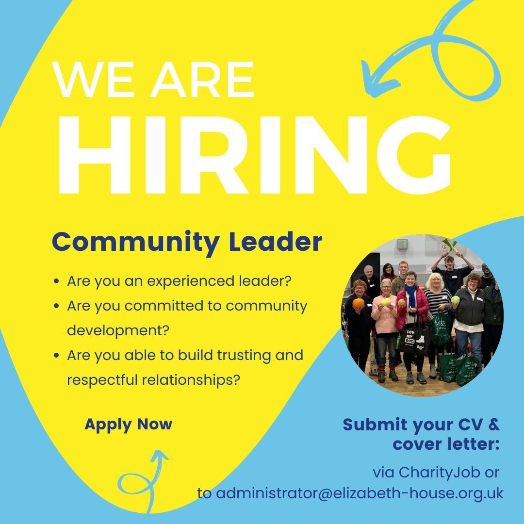 We are recruiting for a new Community Leader role to join our team. An exciting opportunity to join our passionate team and bring change in our local community.

Apply here buff.ly/3FT2eta 

#CommunityLeader #JoinOurTeam #Recruitment #Leadership #Teamwork #Job #Community
