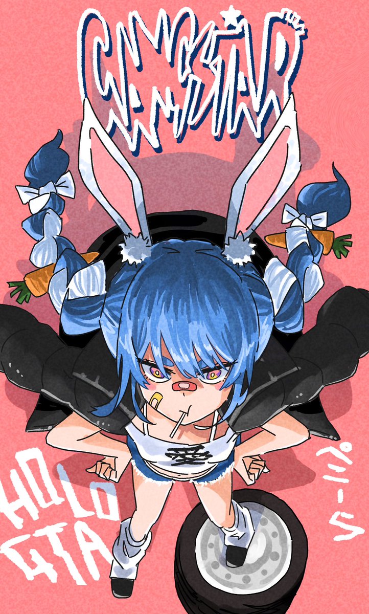 兎田ぺこら 「#ぺこらーと#holoGTAFA #holoGTAギャングスターぺこら 」|G-birdのイラスト