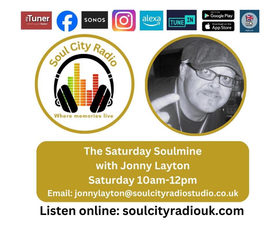 DJJonnyLayton's tweet photo. I check the time, it was almost time........for this morning's LIVE SATURDAY SOULMINE at 10am (UK) on https://t.co/jdC07APzwY - 2 hours of top quality new grooves, retro reminders! Bring on those essential Saturday morning beats!! ;-) https://t.co/lkPgqAQGzu