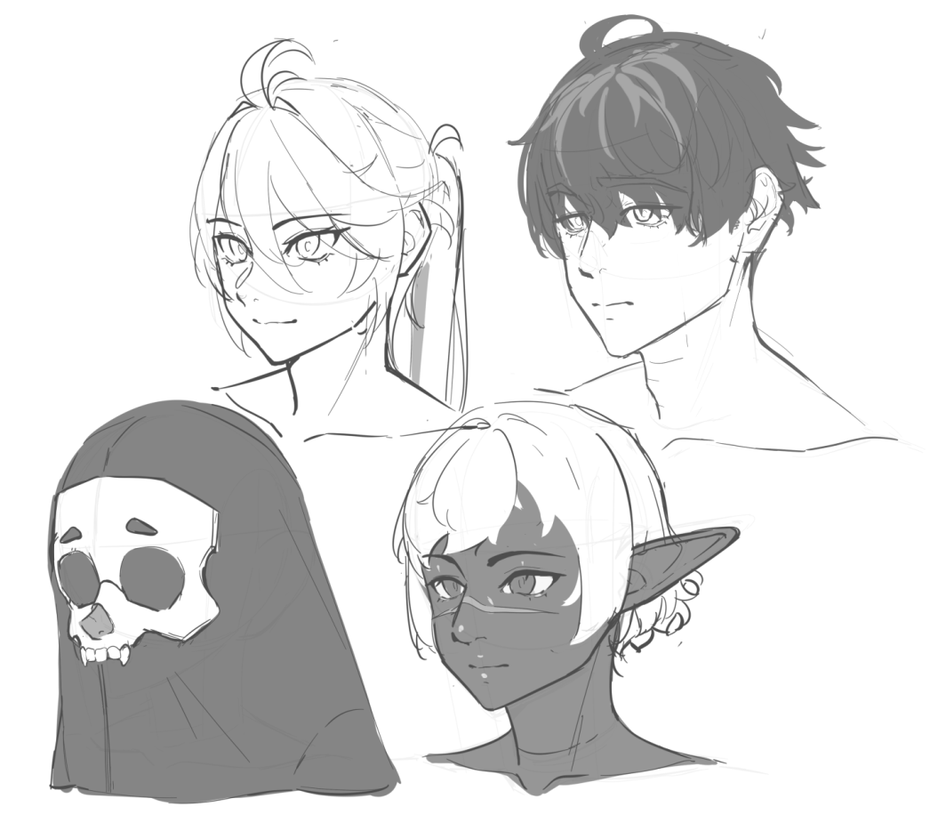 franhamii's tweet photo. WIP | Some OCs! Trying to make different looking faces 😌 https://t.co/Uq3y2IZLut