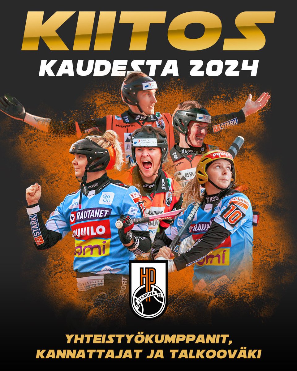 Haminan Palloilijat kiittää kuluneesta kaudesta yhteistyökumppaneita, kannattajia ja talkoolaisia sekä kaikkia HP:n matkassa mukana olleita🤝🏻🧡🖤 Nähdään Vallikentällä jälleen ensi kesänä!

#pesis