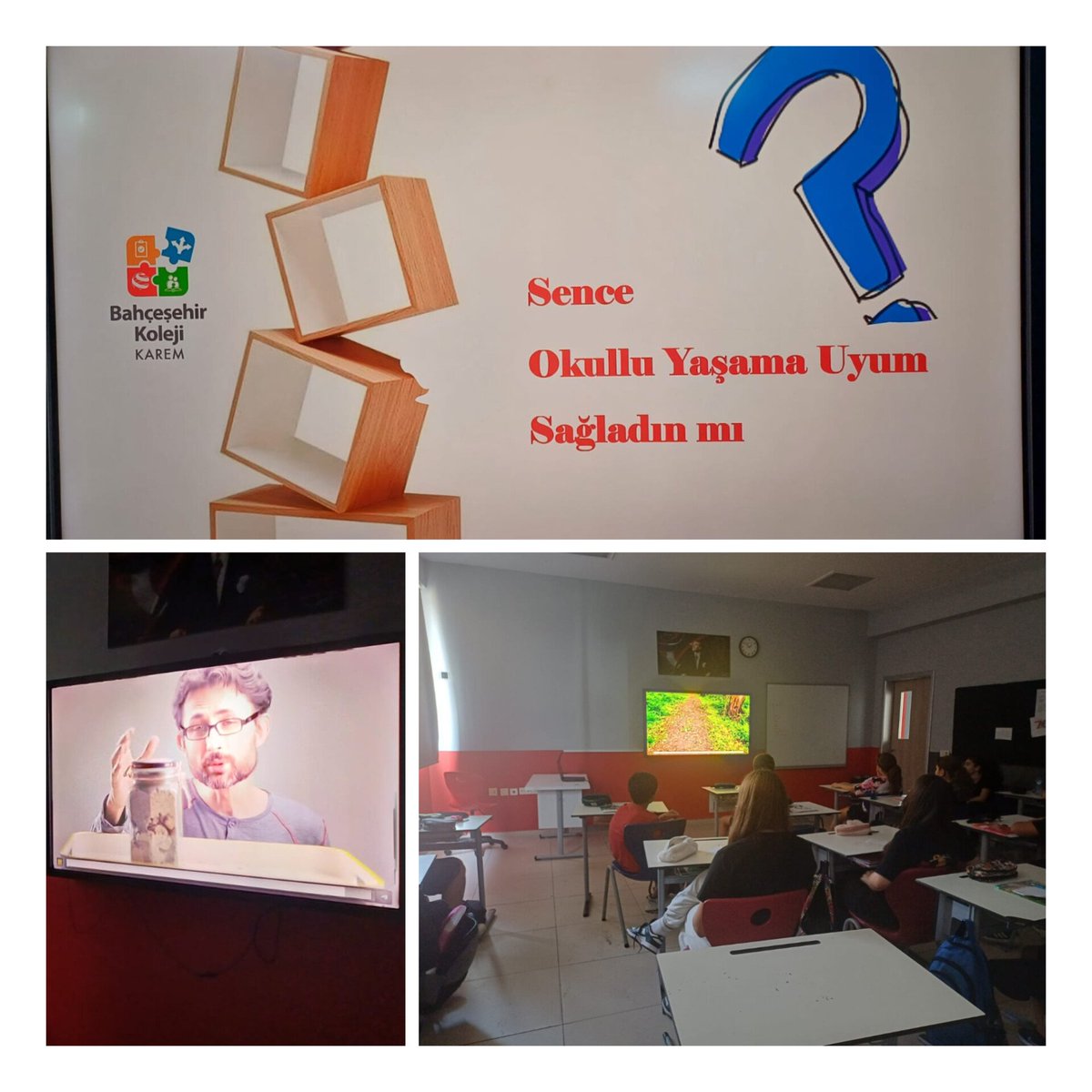 7.sınıf öğrencilerimiz ile KAREM Ders etkinliğimiz de Okullu Yaşama Uyum Sağladın mı? çalışmamızı yaptık. Bu süreci en kolay nasıl geçirebileceğimizi konuştuk.
<a href="/bahcesehir_k12/">Bahçeşehir Koleji</a> <a href="/sibeldurak18/">Sibel Durak</a> <a href="/ucannmustafa/">Mustafa UÇAN (Kampüs Md)</a> <a href="/fuatcicek15/">Fuat Çiçek</a> <a href="/tugcehoca/">Tuğçe</a> <a href="/GrgelCidem/">ÇİĞDEM GÖRGEL GEZER</a>
