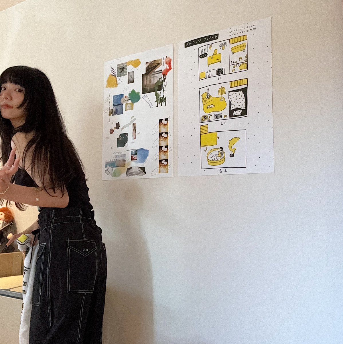 タイダイT🎨 リバーシブル仕様のアートポスター (裏と表で絵が違う