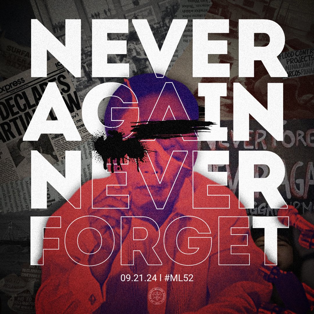 upgems's tweet photo. 𝙉𝙚𝙫𝙚𝙧 𝙖𝙜𝙖𝙞𝙣. 𝙉𝙚𝙫𝙚𝙧 𝙛𝙤𝙧𝙜𝙚𝙩. 

UP GeMS stands in solidarity with the victims of oppression, injustice, and tyranny, and joins the call for accountability and urgent action on environmental concerns. https://t.co/3NvyrJdg8J