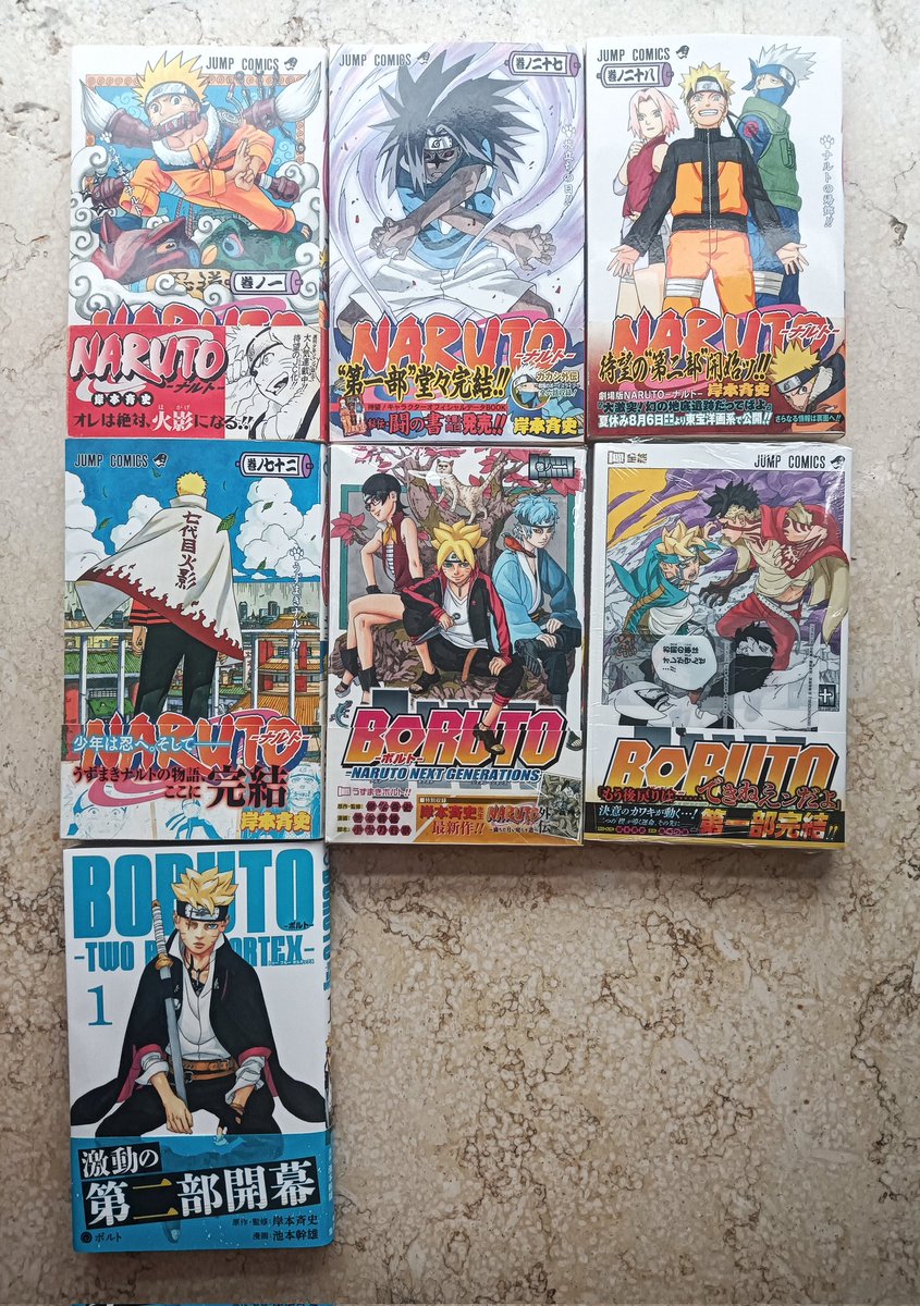 从《NARUTO》到《BORUTO》，所有故事的开始与结束漫画书我已经全部收藏，所有书都是第一版印刷，第一版版书腰