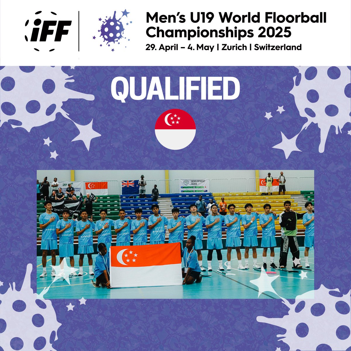 IFF_Floorball's tweet image. 𝐒𝐢𝐧𝐠𝐚𝐩𝐨𝐫𝐞 𝐚𝐧𝐝 𝐀𝐮𝐬𝐭𝐫𝐚𝐥𝐢𝐚 𝐪𝐮𝐚𝐥𝐢𝐟𝐲 𝐟𝐨𝐫 𝐭𝐡𝐞 𝐌𝐞𝐧'𝐬 𝐔𝟏𝟗 𝐖𝐅𝐂 𝟐𝟎𝟐𝟓! 

With two wins each, 🇦🇺 and 🇸🇬 have secured their spots for the @U19WFC in Switzerland!🥳

#floorball #u19wfcq2025 #u19wfc2025 #StarsOfTomorrow