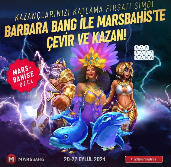 Kazançlarınızı Katlama Fırsatı Şimdi BARBARA BANG ile Marsbahis slotlarında 

Çevir ve Kazan!

20-22 Eylül 2024 tarihleri arasında geçerli fırsatlardan faydalanmayı unutma

Marsbahis Online Casino ve Slot Oyunları