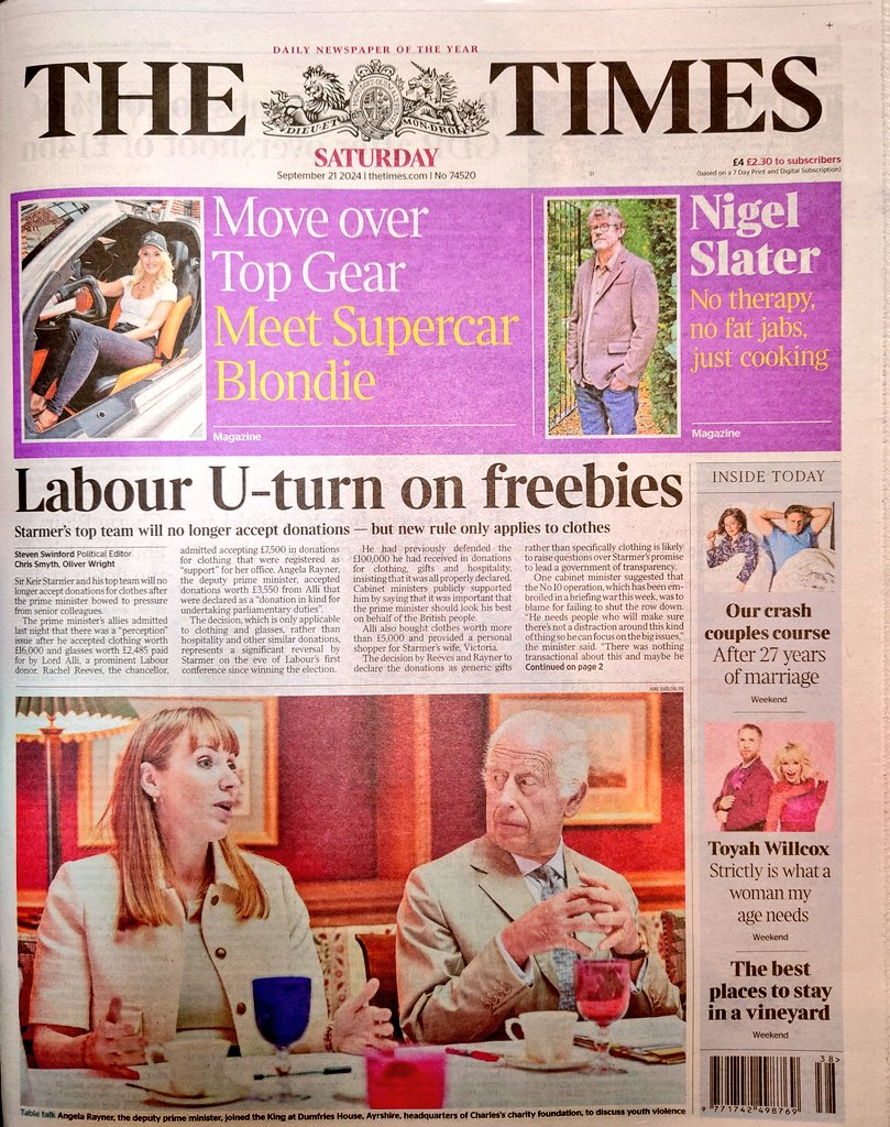 LOMASNEWS's tweet image. Today's copy of The Times. Another packed issue perfect for a big read on Saturday 🤓🗞️🤓🗞️🤓🗞️

Every little helps! Support your local Newsagent &amp;amp; not the supermarkets 🤓
#Unsworth❤️ #redtops #newspapers #saturdaypapers #Weekendpapers #Newsagent