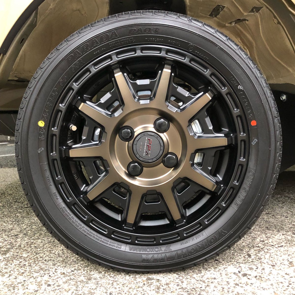 ハイゼットジャンボ に ＃共豊 ＃PPX D10X マットブロンズクリア装着