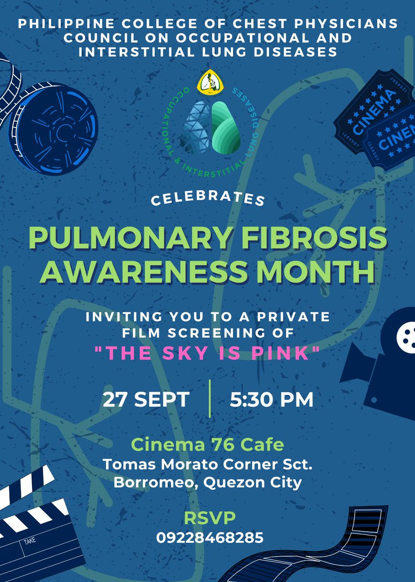 ildph2023's tweet photo. September is Pulmonary Fibrosis Awareness Month! Join us as we celebrate on September 27, 2024 with a film screening of "The Sky is Pink" 
RSVP 09228468285 https://t.co/nfEQGOlUe2