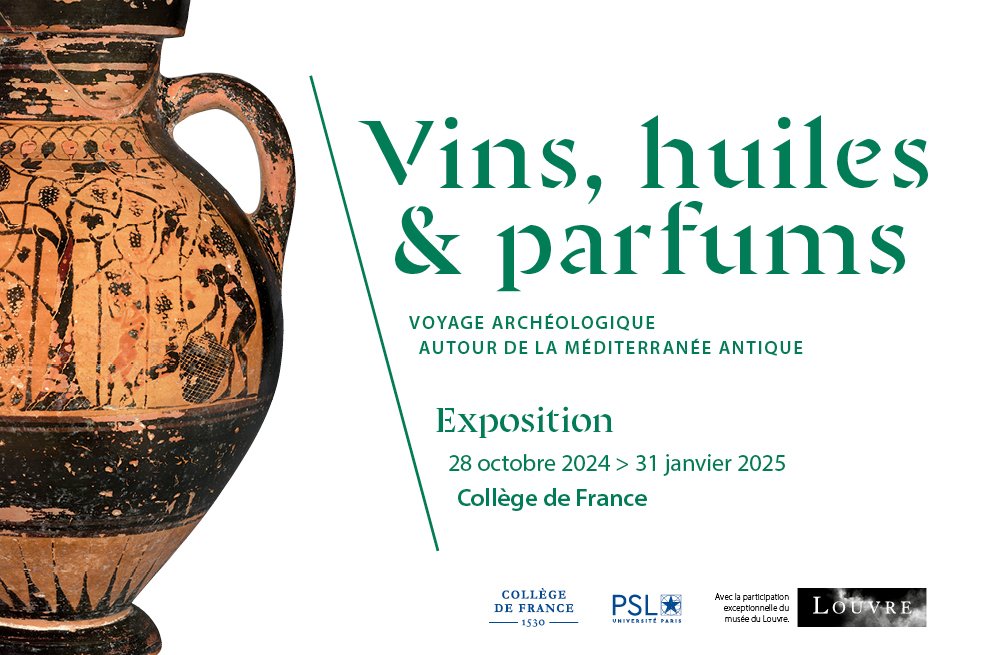 #Exposition #Vins, #huiles et #parfums : voyage archéologique autour de la #Méditerranée antique. #Histoire #Archéologie #Antiquité 
➡️college-de-france.fr/fr/vhp
