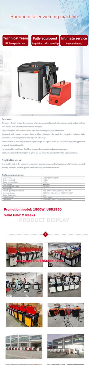 dapenglaser's tweet photo. Promotion for handheld laser welder. https://t.co/i0rWgKVpOI
