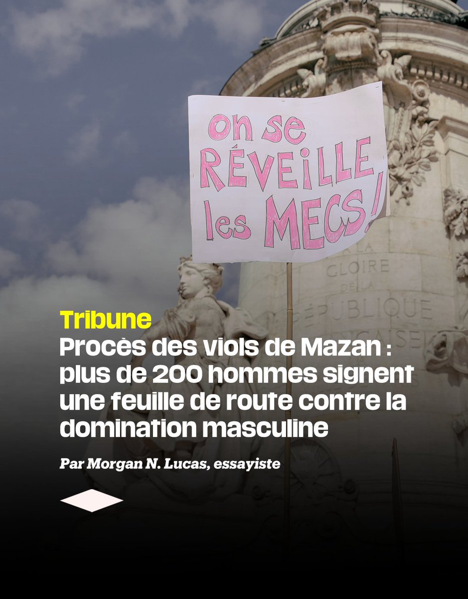 ❌ A tous les hommes pour qui le procès Pelicot est un point de bascule, l'essayiste Morgan N. Lucas propose une feuille de route pour en finir avec les boys clubs. Plus de 200 personnalités masculines s’engagent dont <a href="/GaelFaye/">Gaël Faye</a>, <a href="/GMeurice/">GMeurice</a>, <a href="/WalyDIA/">Waly Dia</a>…

➡️ bit.ly/3zgSkUZ