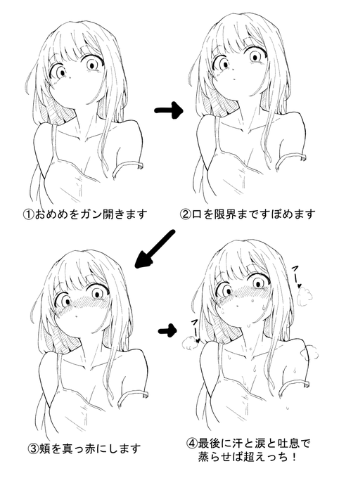 超カンタン! えっちなメス顔の描き方
(個人的見解です) 