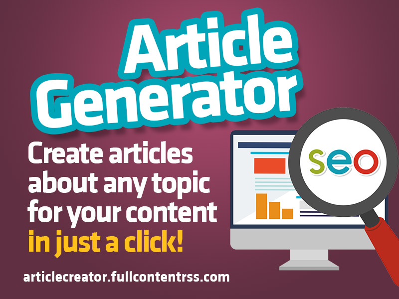 SEO Friendly ARTICLE GENERATOR! Create unique articles about any topics in just a click! articlecreator.fullcontentrss.com 

#contentmarketing #blogger #blogging