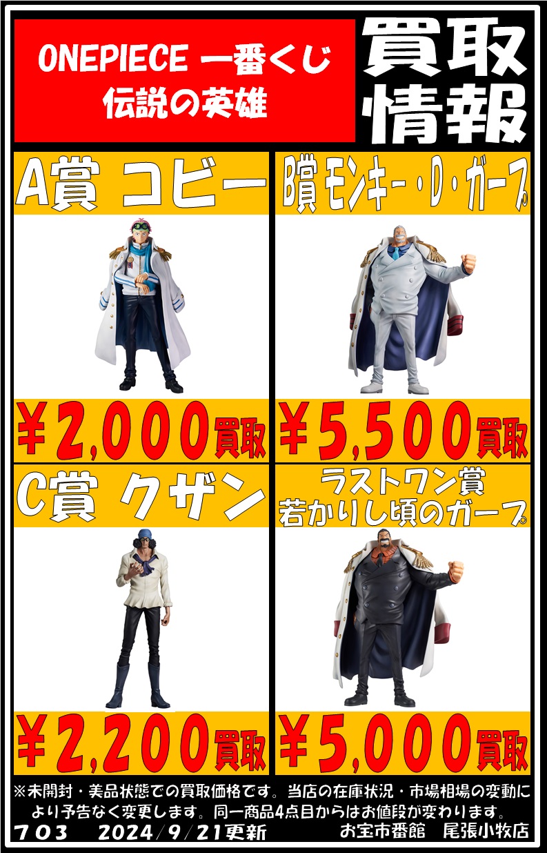 ワンピース　伝説の英雄　ラストワン賞 一番くじ ラストワン賞 伝説の英雄ワンピース 若かりし頃の
