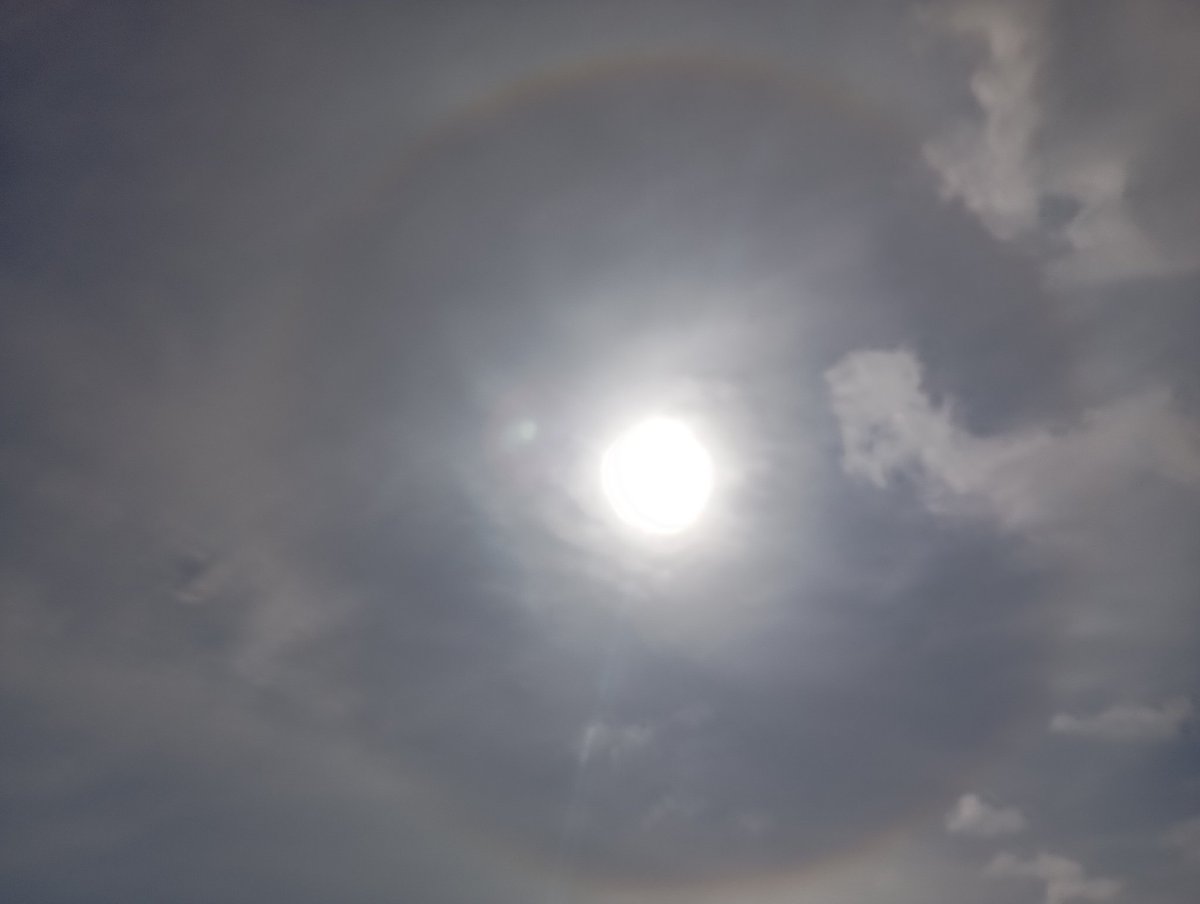 Curiós cercle al voltant des sol, sembla com un Halo. Deu ser indicador de canvi de temps? <a href="/rbmeteonews/">El Racó Balear de la Meteorologia</a> <a href="/MiquelSalamanca/">Miquel Salamanca</a> @balearicsmeteo <a href="/cvvictori/">Cristina Victori</a> <a href="/BVG_soleado/">Bárbara</a> <a href="/FullanaMario/">Mario Fullana</a>