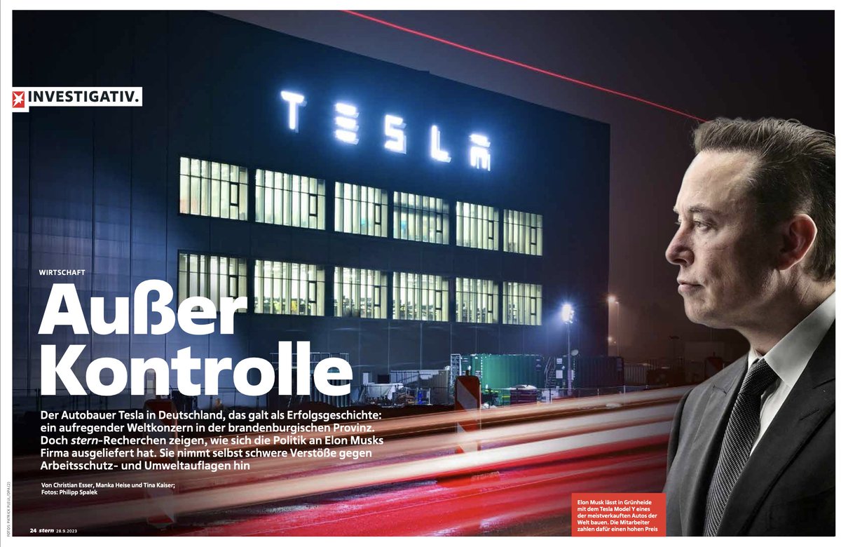 stern RECHERCHE (@stern_recherche) on Twitter photo Unser Team ist mit seiner <a href="/sternde/">stern</a> -Titelgeschichte über den Autobauer Tesla und die Zustände in seinem deutschen Werk nun auch für den Deutschen Journalistenpreis nominiert. Toll!
<a href="/ch_esser/">Christian Esser @christianesser.bsky.social</a> Manka Heise <a href="/kaiserinberlin/">tina kaiser</a> <a href="/BirteMeier/">@birtemeier.bsky.social</a> , <a href="/MarcNeller/">Marc Neller</a> <a href="/GPSchmitz/">Gregor Peter Schmitz</a> <a href="/djpderclub/">Deutscher Journalistenpreis</a> Unser Team ist mit seiner <a href="/sternde/">stern</a> -Titelgeschichte über den Autobauer Tesla und die Zustände in seinem deutschen Werk nun auch für den Deutschen Journalistenpreis nominiert. Toll!
<a href="/ch_esser/">Christian Esser @christianesser.bsky.social</a> Manka Heise <a href="/kaiserinberlin/">tina kaiser</a> <a href="/BirteMeier/">@birtemeier.bsky.social</a> , <a href="/MarcNeller/">Marc Neller</a> <a href="/GPSchmitz/">Gregor Peter Schmitz</a> <a href="/djpderclub/">Deutscher Journalistenpreis</a>