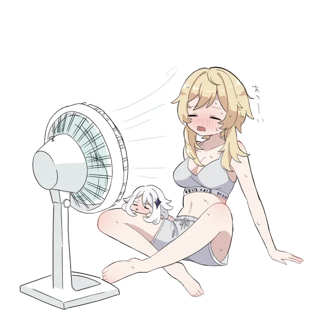 まだまだお風呂後暑いよね 