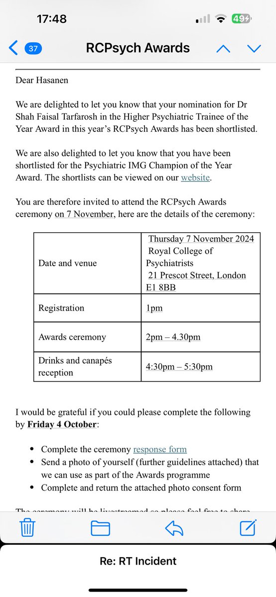 Hasanen Al-Taiar (@haltaiar) on Twitter photo Thank you so much for the nomination. I deeply appreciate your support! <a href="/rcpsych/">Royal College of Psychiatrists</a> <a href="/elen_cook/">Elen Cook</a> <a href="/aluzri1/">Mohammed Al-Uzri</a> <a href="/DrShahidLatif/">Dr Shahid Latif</a> <a href="/RajAttavar/">Raj Attavar</a> <a href="/OxfordHealthNHS/">Oxford Health NHS FT</a> <a href="/subodhdave1/">Subodh Dave ☘️🌻🌞 Humanising Medicine</a> <a href="/jsbamrah/">JS Bamrah CBE</a> <a href="/wendyburn/">Wendy Burn CBE (She/her)🌈</a> <a href="/DrAdrianJames/">Adrian James</a> <a href="/WesselyS/">Simon Wessely</a> <a href="/rcpsychForensic/">The Faculty of Forensic Psychiatry</a> Thank you so much for the nomination. I deeply appreciate your support! <a href="/rcpsych/">Royal College of Psychiatrists</a> <a href="/elen_cook/">Elen Cook</a> <a href="/aluzri1/">Mohammed Al-Uzri</a> <a href="/DrShahidLatif/">Dr Shahid Latif</a> <a href="/RajAttavar/">Raj Attavar</a> <a href="/OxfordHealthNHS/">Oxford Health NHS FT</a> <a href="/subodhdave1/">Subodh Dave ☘️🌻🌞 Humanising Medicine</a> <a href="/jsbamrah/">JS Bamrah CBE</a> <a href="/wendyburn/">Wendy Burn CBE (She/her)🌈</a> <a href="/DrAdrianJames/">Adrian James</a> <a href="/WesselyS/">Simon Wessely</a> <a href="/rcpsychForensic/">The Faculty of Forensic Psychiatry</a>