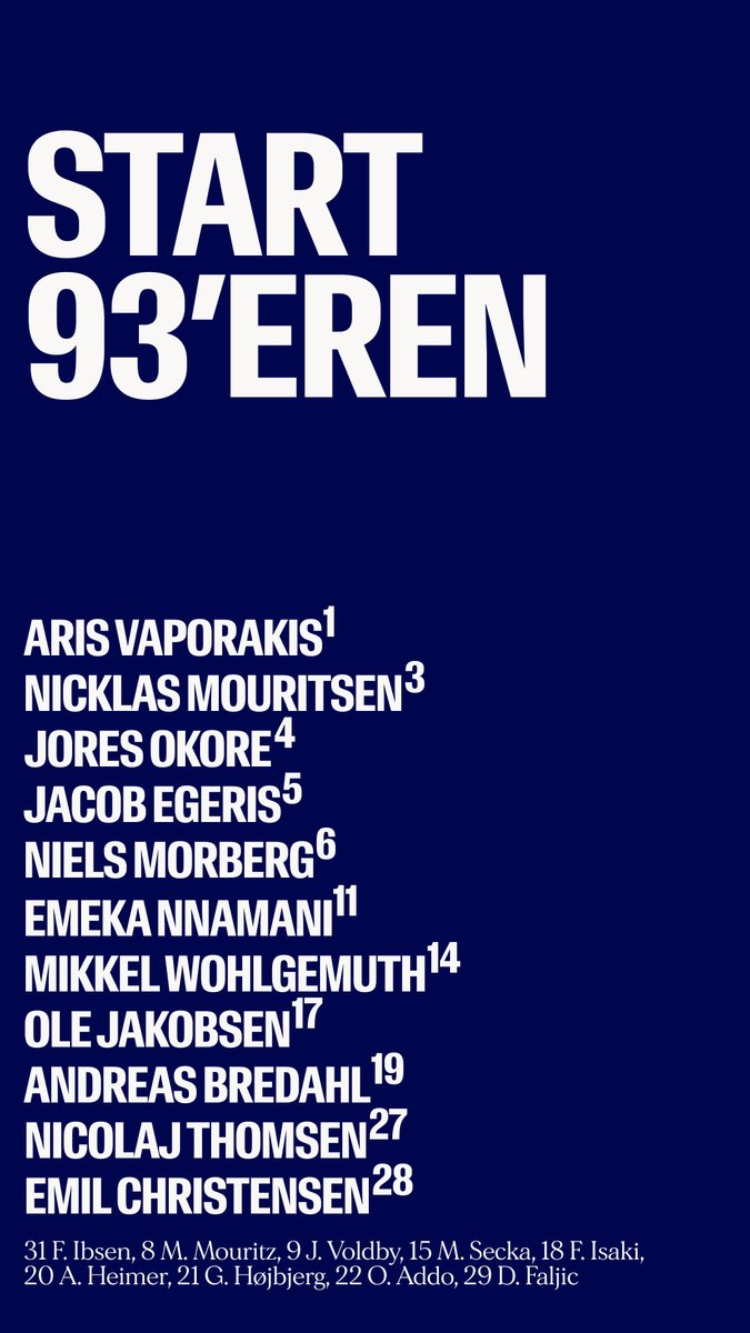 Bold1893's tweet photo. Start 93'eren præsenteres i samarbejde med Sparekassen Danmark. Vi er klar til en spændende dyst, og holdet er sat til at kæmpe for alle tre point. Kom og støt herrerne på Østerbro Stadion, når vi går på banen om en time.

📷 Christian Midtgaard. https://t.co/PV0YuIZUUA