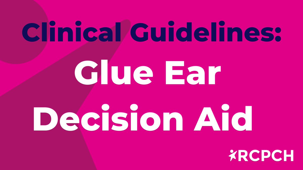 📢NHS England has launched new Glue ear decision support aid.

To help parents and carers in making a decision regarding treatment options.

View details: ow.ly/FFq050ToCxv