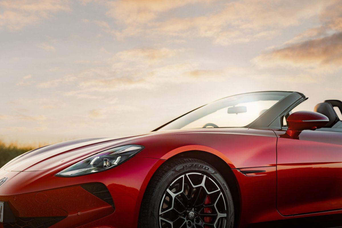 MGmotor's tweet photo. It's time! MG Cyberster is officially in showrooms and available for test drives. Who’s ready to take it for a spin?

Find out more: https://t.co/IzxDVfpHaI 

#MGCyberster https://t.co/vi4Qw8r3qR