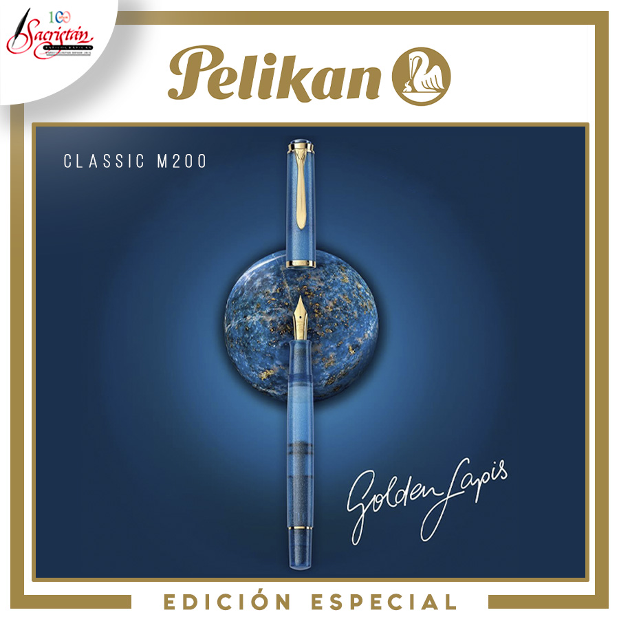 Sacristan1915's tweet photo. ⚜️ Descubre el Nuevo Set #EDICIÓNESPECIAL [#Pluma + #Tintero #Edelstein] #Pelikan M200 #GoldenLapis con un poderoso color azul🖋️✨  📍C/ Mayor, 27 (#Madrid) 
 🌎 https://t.co/ByWF0CA2W5
 📲 654 33 51 96 (Pedidos)   #EstilográficasSacristán #Papelería #Escritura #Estilográfica https://t.co/ZlWDxPgRVN