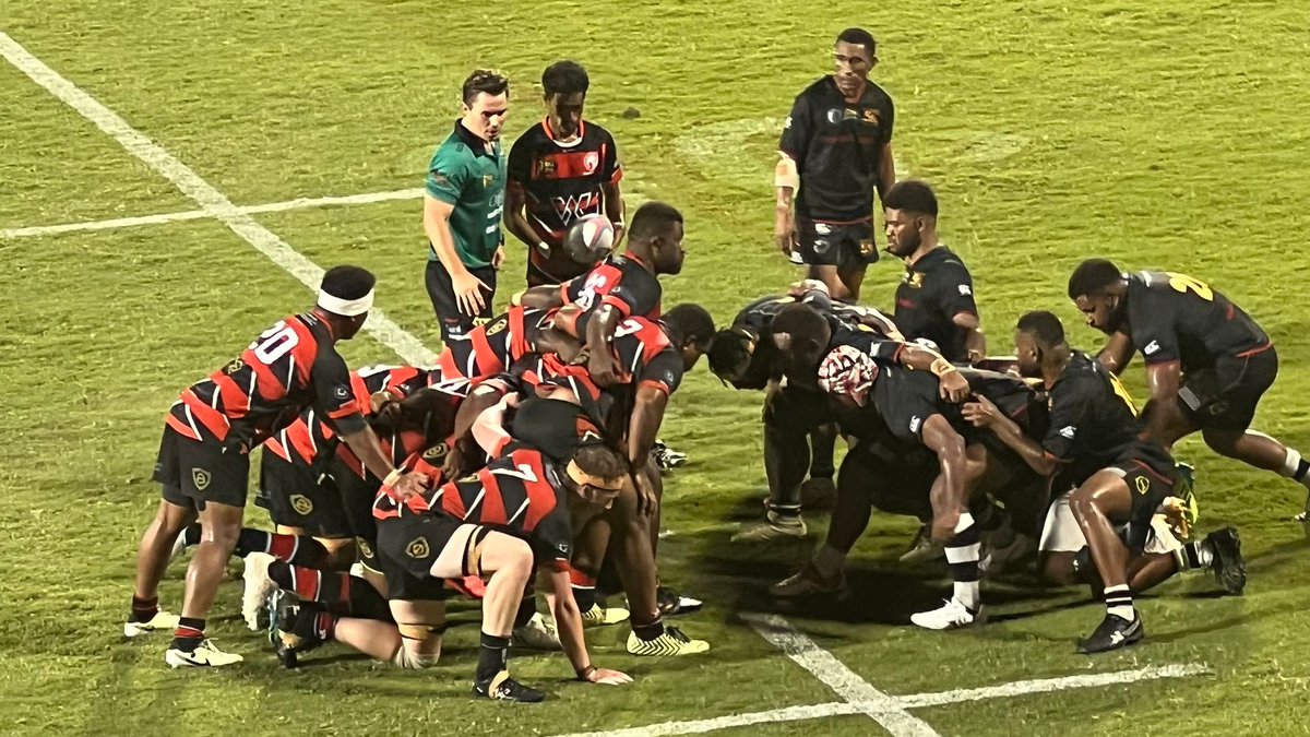 AusHCPNG's tweet photo. What a game! Congrats to Valley Hunters on their first CRU premiership. My two staff members, Kenny and Paddy, like the rest of their team, put it all on the line in this heart stopper of a GF. Well done boys, enjoy the victory, you deserve it! Day off on Monday for sure 💪🏾🇵🇬🇦🇺🏉 https://t.co/HBvOavZPiz