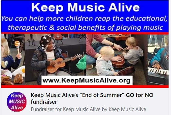 4MusicEducation's tweet photo. Our End of Summer "Go for No" Fundraiser  for @4KeepMusicAlive ends tomorrow/Sunday Sept 22 as the official start of the FALL Season begins. THANKS to the 66 donors who supported the campaign, we're just $521 away from $5,000.  Visit https://t.co/BxJMjzNqo0 https://t.co/yrJu1NHvn1
