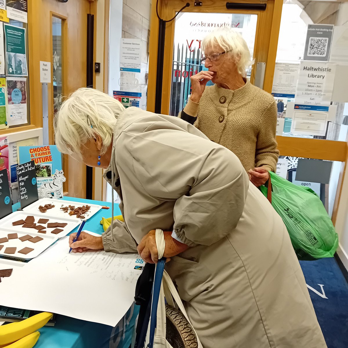Ceri @ the Co-op (@finnceri) on Twitter photo These two fabulous #Haltwhistle ladies knew more about the Co-op and Fairtrade than I could ever hope to learn. Lots of member feedback heading to Angel Square! One of them got married at the old Co-op Hall above the store. #FairtradeFortnight <a href="/coopuk/">Co-op</a> <a href="/MMullany1/">Mark Mullany</a> <a href="/RussellMGill/">Russell Gill</a> These two fabulous #Haltwhistle ladies knew more about the Co-op and Fairtrade than I could ever hope to learn. Lots of member feedback heading to Angel Square! One of them got married at the old Co-op Hall above the store. #FairtradeFortnight <a href="/coopuk/">Co-op</a> <a href="/MMullany1/">Mark Mullany</a> <a href="/RussellMGill/">Russell Gill</a>